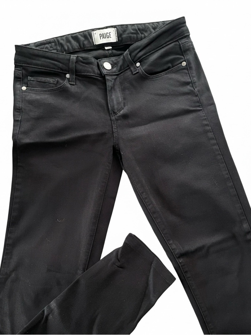 PAIGE Skyline Black Skinny Jeans